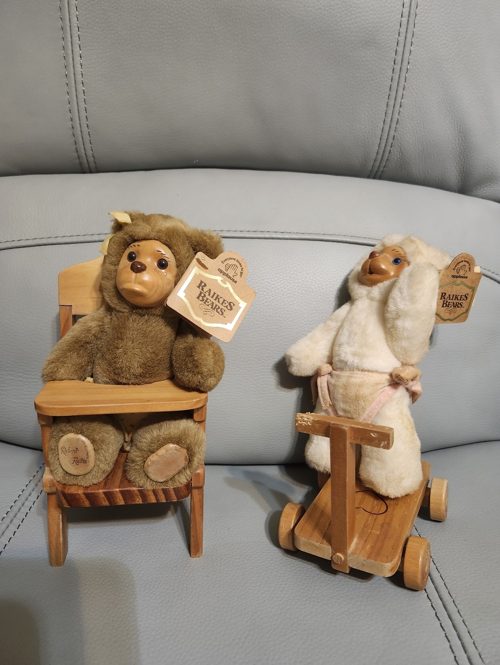 Pair Of Robert Raikes Wooden Bears